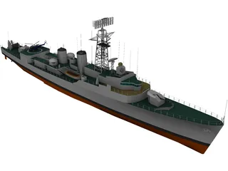 Ashanti Frigate 1962 3D Model preview