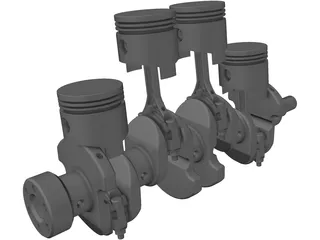 Crank Assembly 3D Model preview