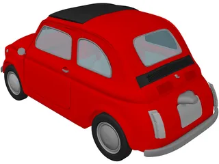 Fiat 500 3D Model preview