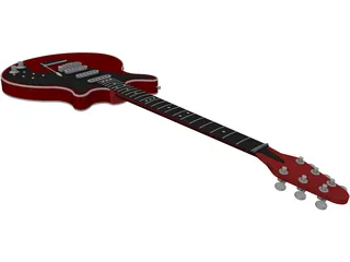Brian May Red Special Guitar 3D Model preview