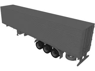 Reefer Trailer 3D Model preview