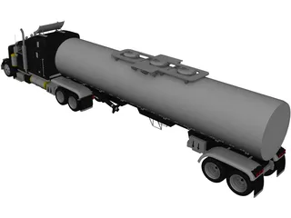 Peterbilt Truck 3D Model preview