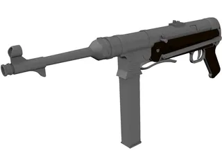 MP-40 Sub Machine Gun 3D Model preview