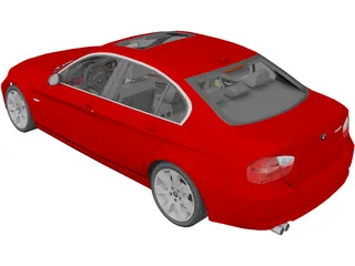 BMW 330i 3D Model preview