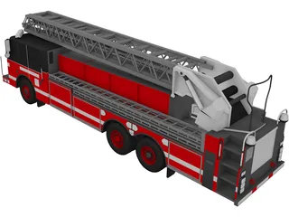 Pierce Firetruck Ladder 3D Model preview