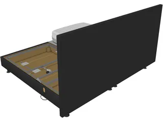 Adjustable Bed 3D Model preview