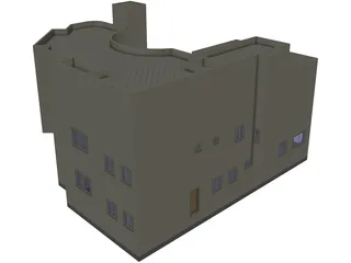 Villa 3 Floors 3D Model preview