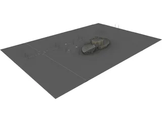 Exhibition Building 3D Model preview