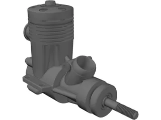 RC Engine Model 2cc 3D Model preview
