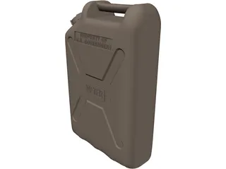 Military Watercan 3D Model preview