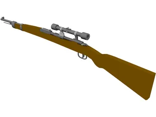 Karabiner 98k Scope 3D Model preview