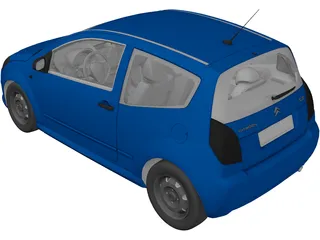 Citroen C2 3D Model preview