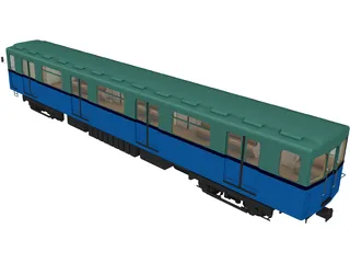 Underground Train Model EZ 3D Model preview