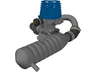 RC Model Engine 3D Model preview