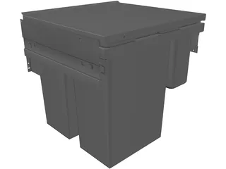Sliding Garbage Cans 3D Model preview