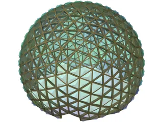 Geodesic Dome 3D Model preview