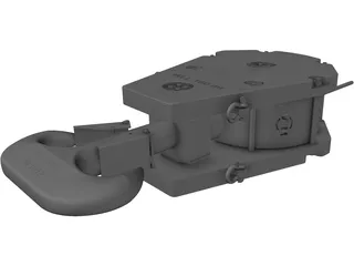Crane Block 160 Metric Ton 3D Model preview