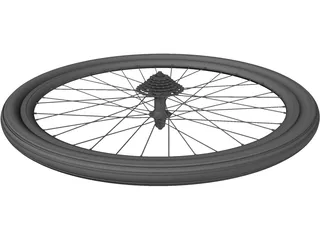 Wheel Rear Bicycle 28 3D Model preview