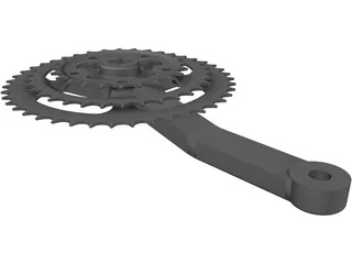 Crown Pedal Bicycle 3D Model preview