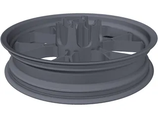 Wheel Motorbike 3D Model preview