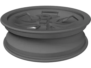 Motorbike 17inch Rim 3D Model preview