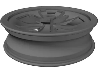 Motorcycle 17inch Front Rim 3D Model preview