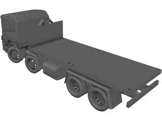 Scania 124 Military Protected 3D Model preview