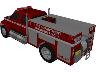Ford F-650 Firetruck 3D Model preview