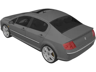 Peugeot 407 (2009) 3D Model preview