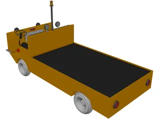 Cushman Utility Cart 3D Model preview