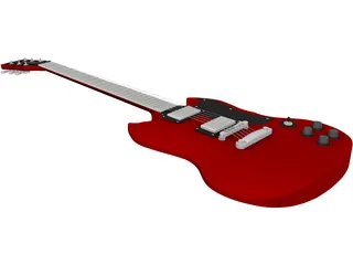 Guitar SG Gibson 3D Model preview