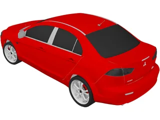 Mitsubishi Lancer (2008) 3D Model preview