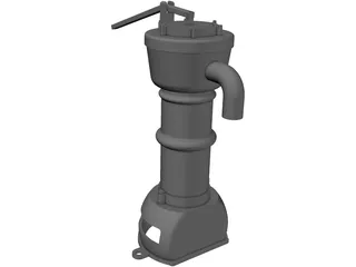 Water Hand Pump 3D Model preview