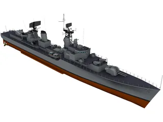 Destroyer Friesland (1958) 3D Model preview