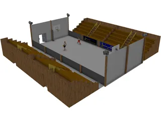 Basketball Court 3D Model preview
