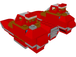LEGO Twin Pod Cloud Car 3D Model preview