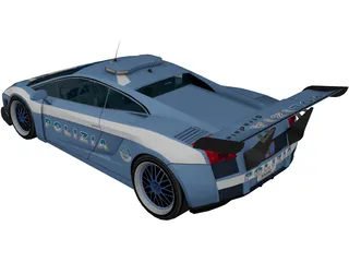 Lamborghini Gallardo Italian Police 3D Model preview