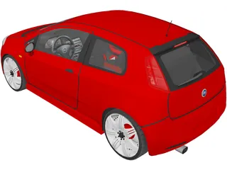 Fiat Punto 3D Model preview