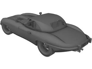 Jaguar E-Type (1960) 3D Model preview