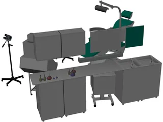 Dental Cabinet 3D Model preview