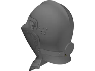Armet Helmet 3D Model preview