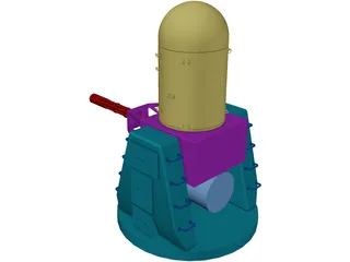 Phalanx Closed In Weapon System 3D Model preview