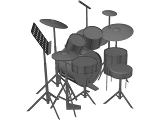 Drum Kit 3D Model preview