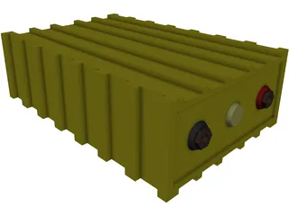 ThunderSky 100Ah Battery LiFeYPO4 3D Model preview