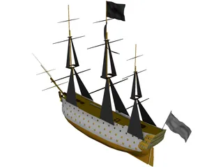 Galleon 3D Model preview