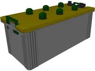 Acid Battery 3D Model preview