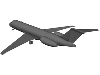 Boeing 717 3D Model preview