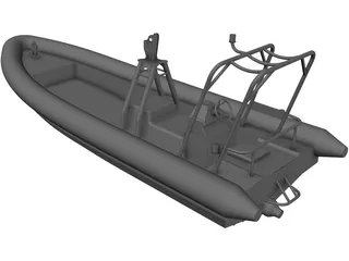 Offshore Rescue RIB 3D Model preview