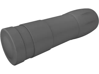 Compact LED Torch 3D Model preview