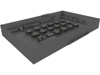 Elementary School Classroom 3D Model preview